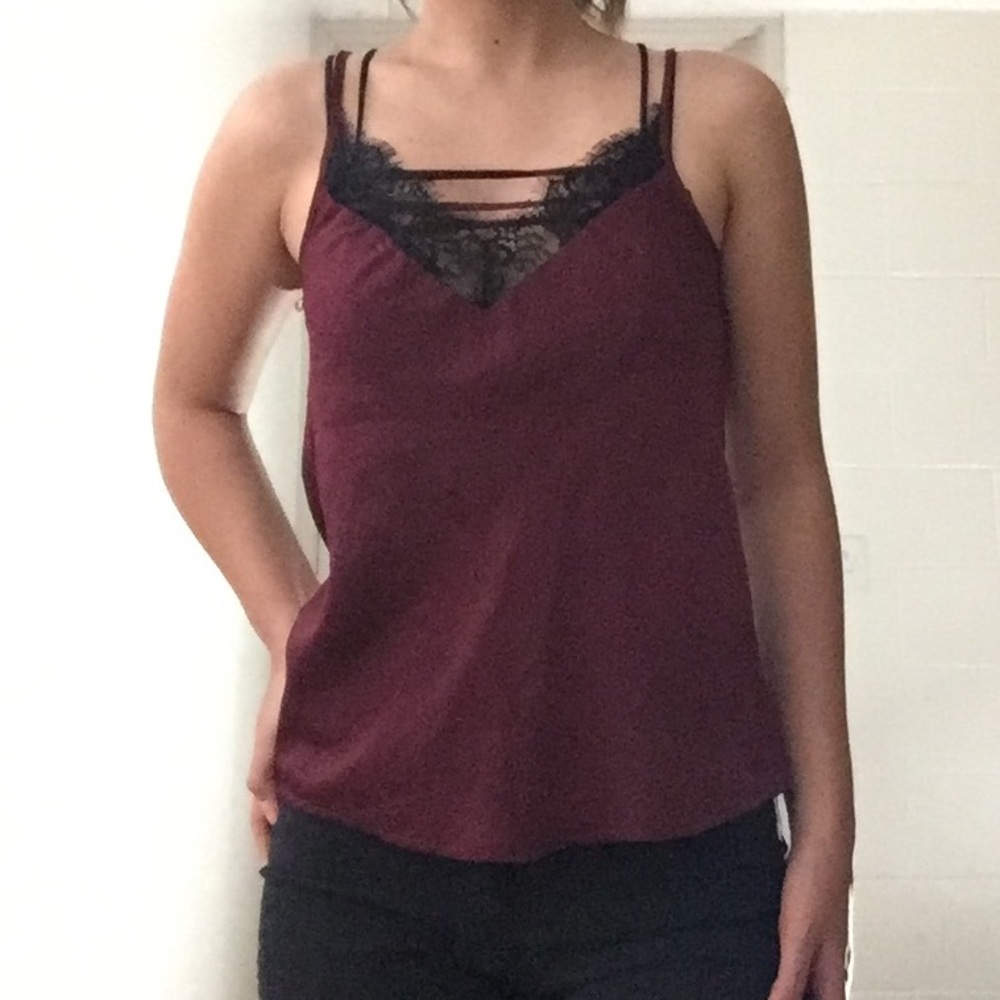 Silk Cami lace top💜